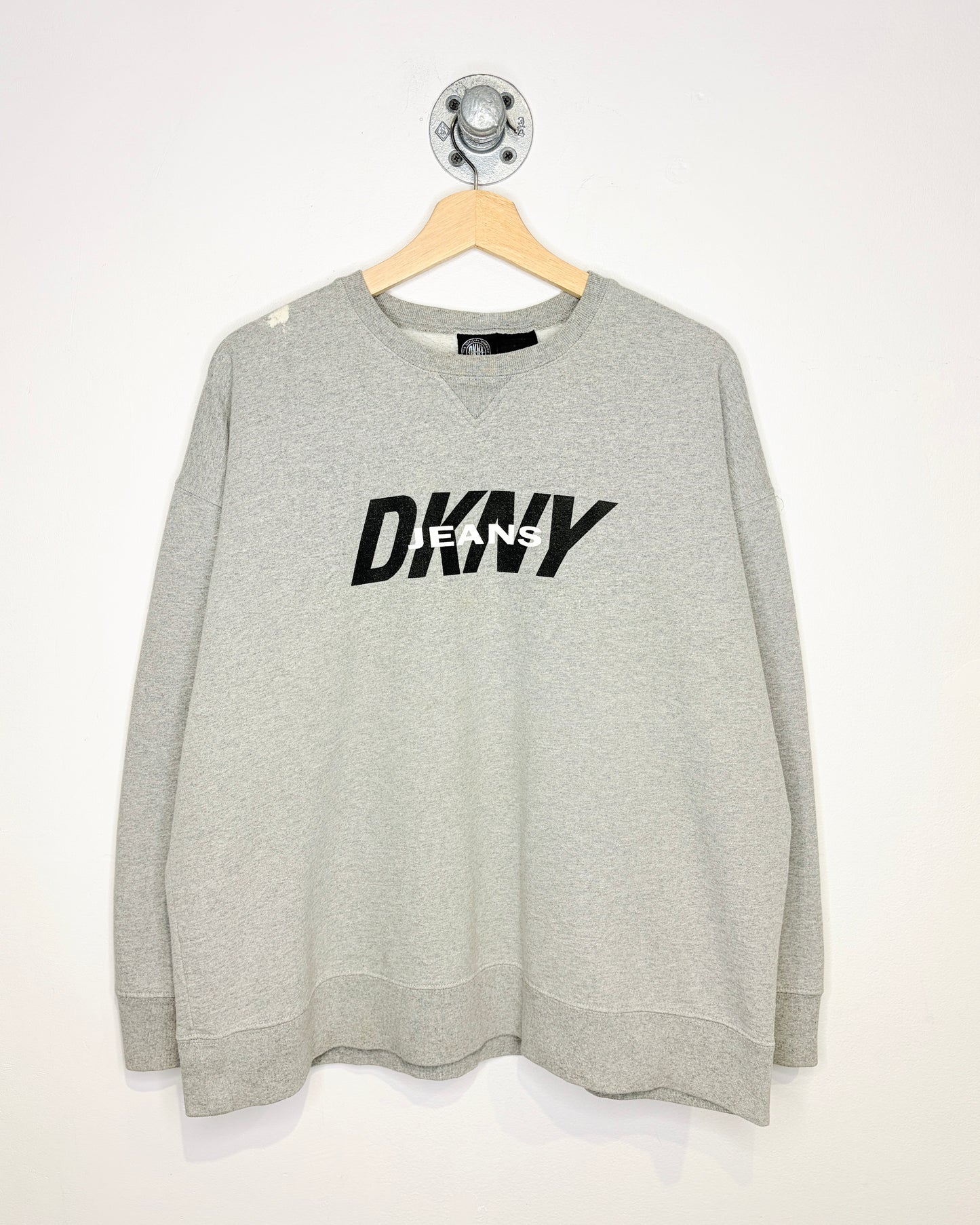 Vintage 2000s DKNY Jeans Grey Crewneck Sweatshirt