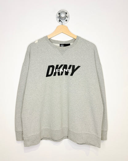 Vintage 2000s DKNY Jeans Grey Crewneck Sweatshirt