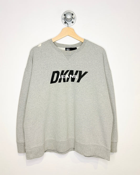 Vintage 2000s DKNY Jeans Grey Crewneck Sweatshirt