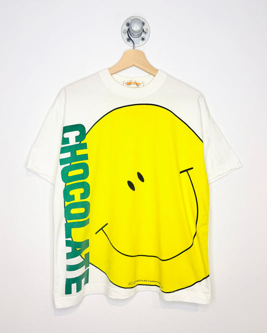 Vintage CHOCOLATE Smiley White Tee Shirt