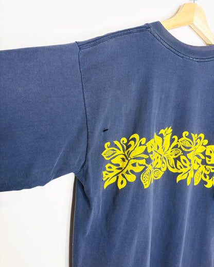 Vintage 90s Rusty Surfwear Faded Navy Blue Tee Shirt