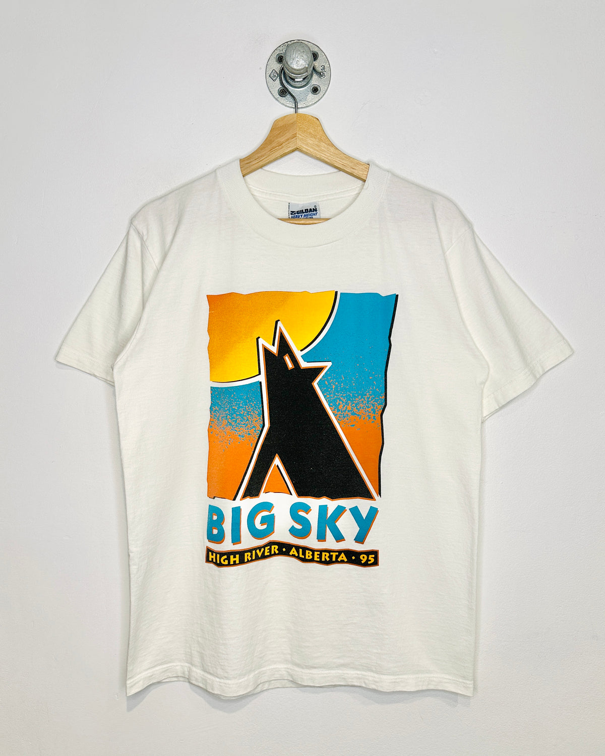 Vintage High River “Big Sky” White Tee Shirt