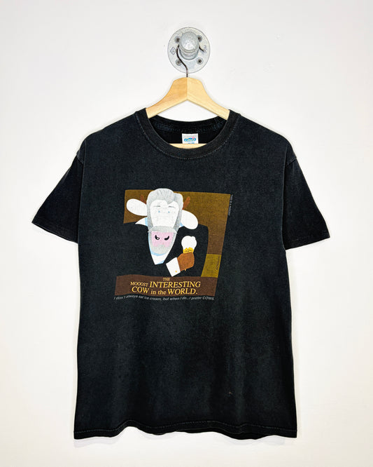 2000s The Mooost Interesting Cow In The World Black Tee Shirt