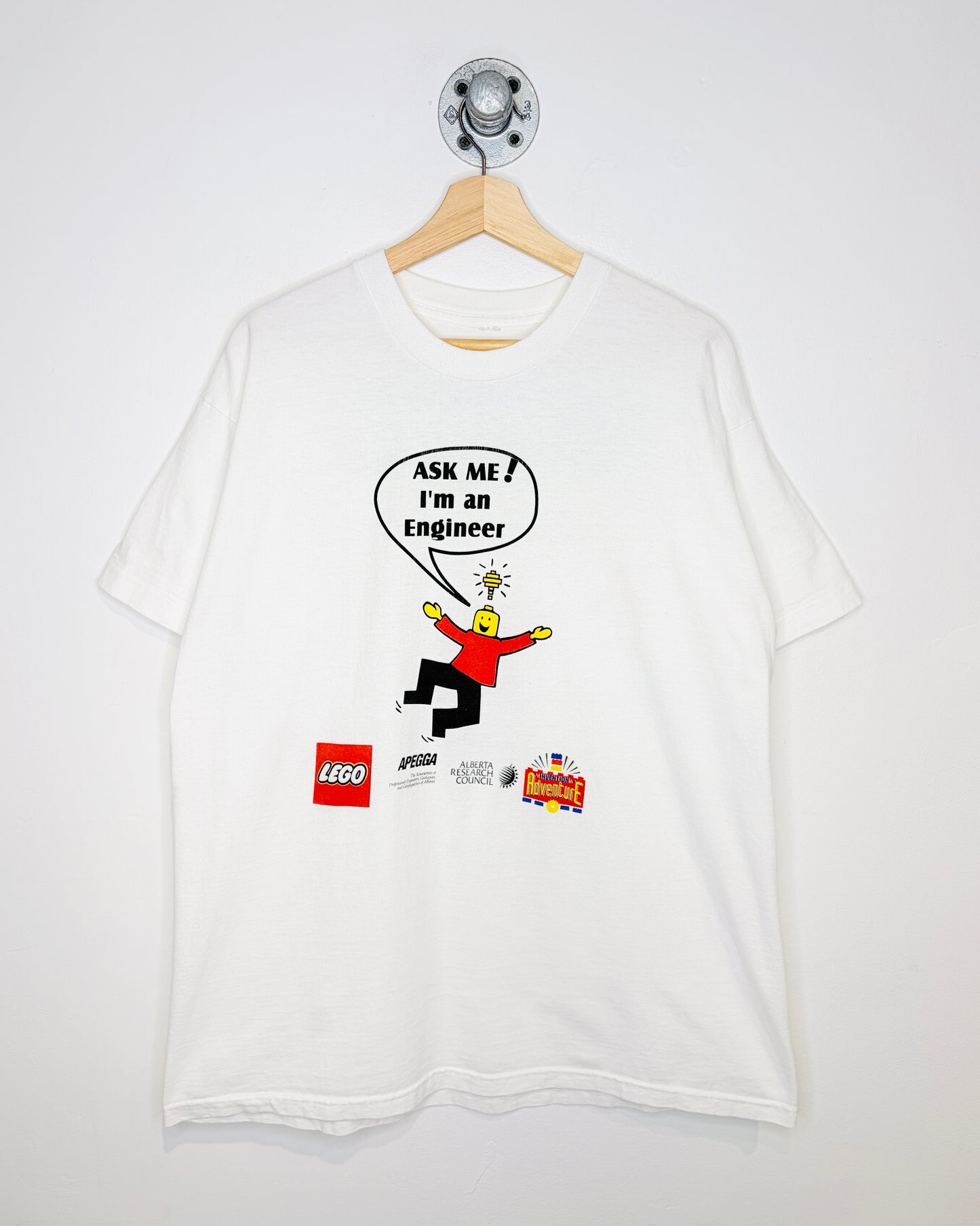 Vintage 90s Lego Alberta Engineering Challenge White Tee Shirt