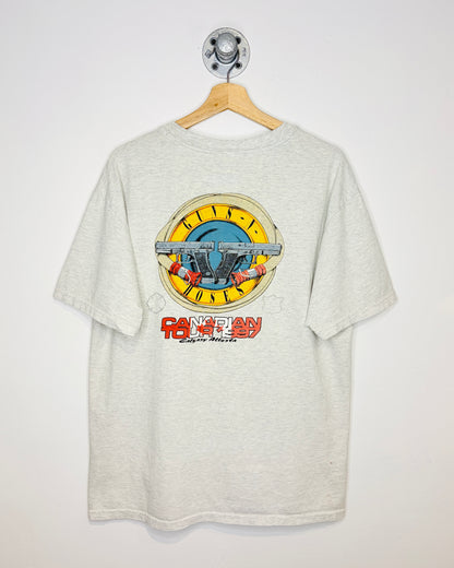 Vintage 90s Calgary Police “Guns N Hoses” Heather Grey Tee Shirt