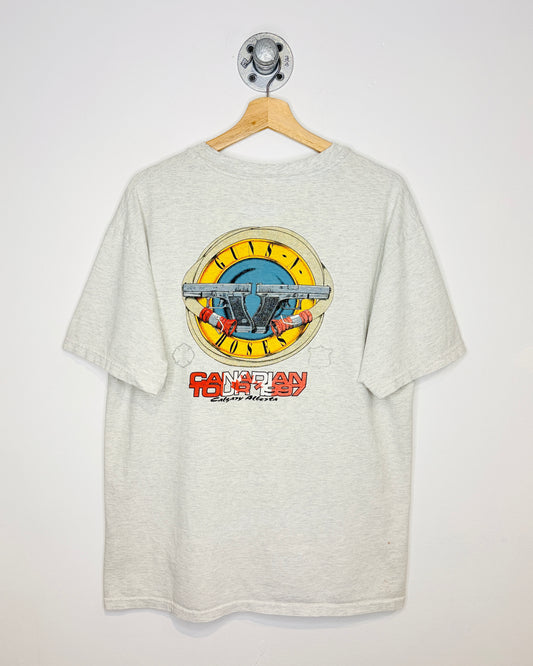 Vintage 90s Calgary Police “Guns N Hoses” Heather Grey Tee Shirt