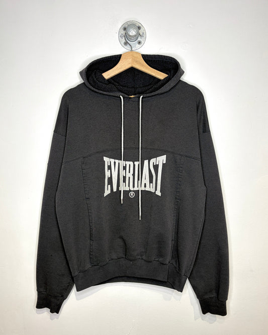 Vintage 80s Everlast Boxing Club Calgary Alberta Black Hoodie