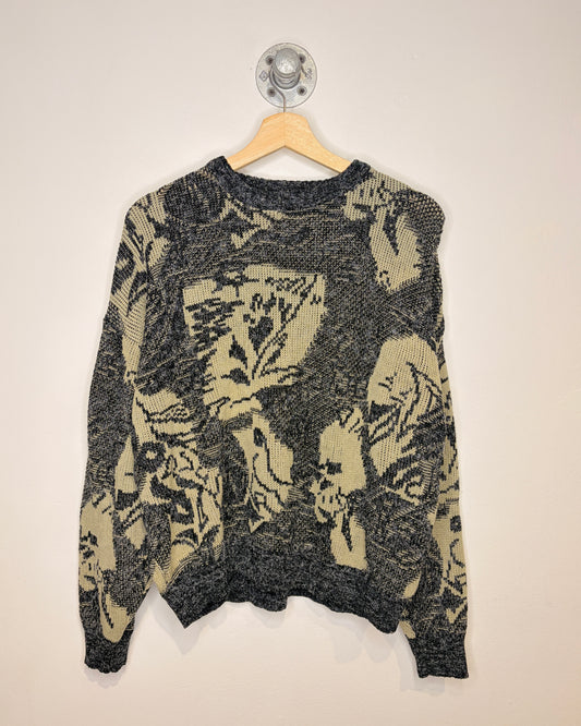Vintage Santana Abstract Patterned Knit Sweater
