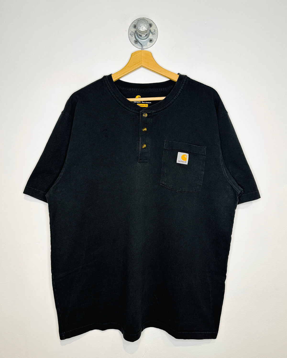 Carhartt Henley Black Pocket Tee Shirt