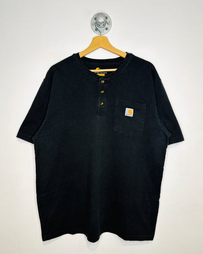 Carhartt Henley Black Pocket Tee Shirt