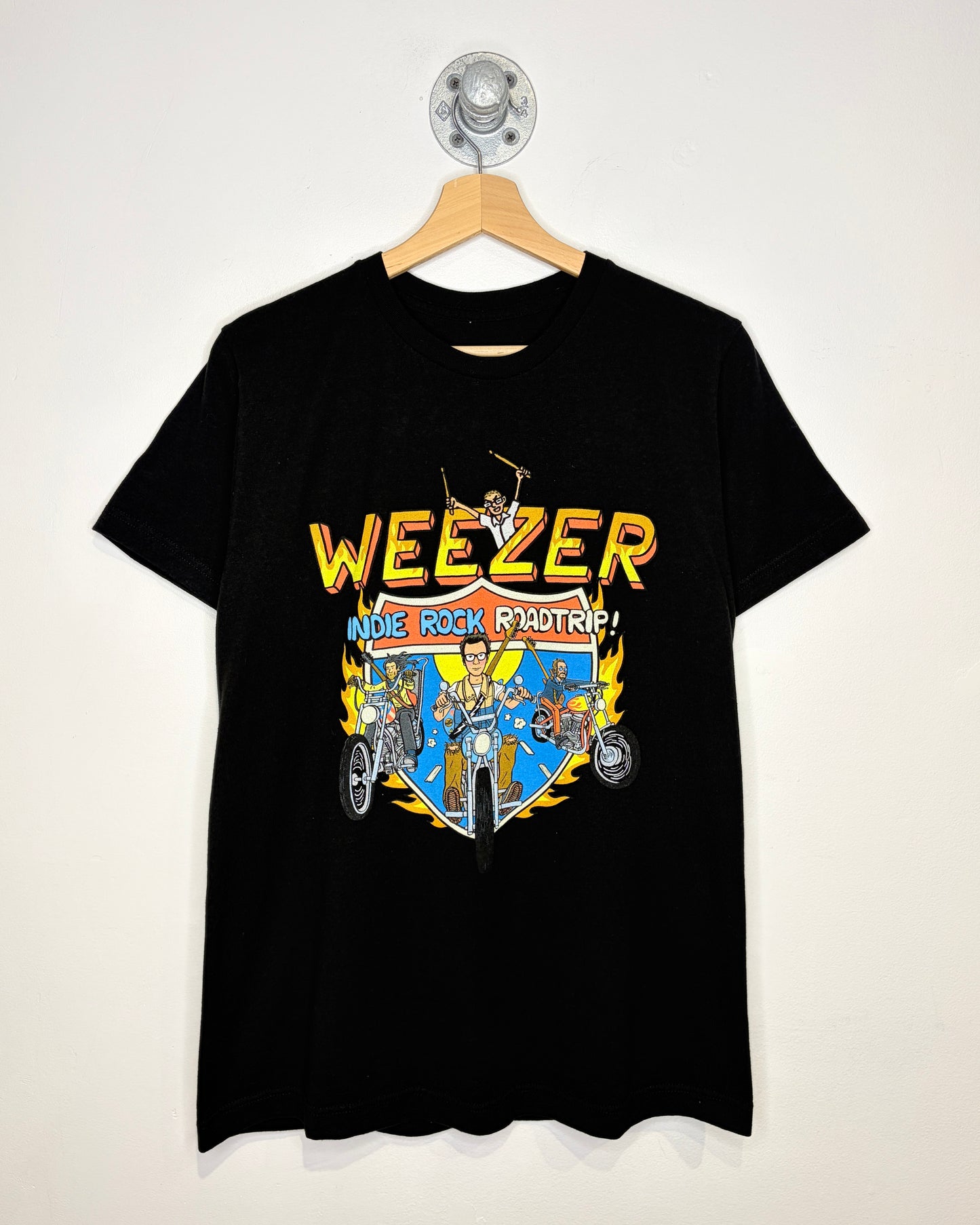 Weezer Indie Rock Roadtrip! Black Band Tee Shirt