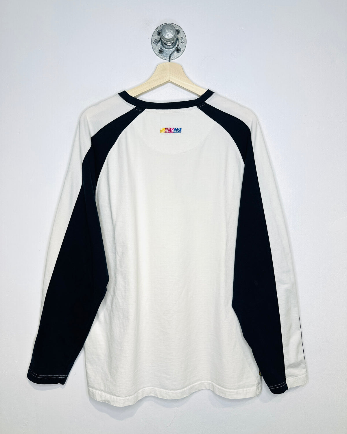 2000s NASCAR Stock Car Racing TwoTone White Longsleeve Shirt