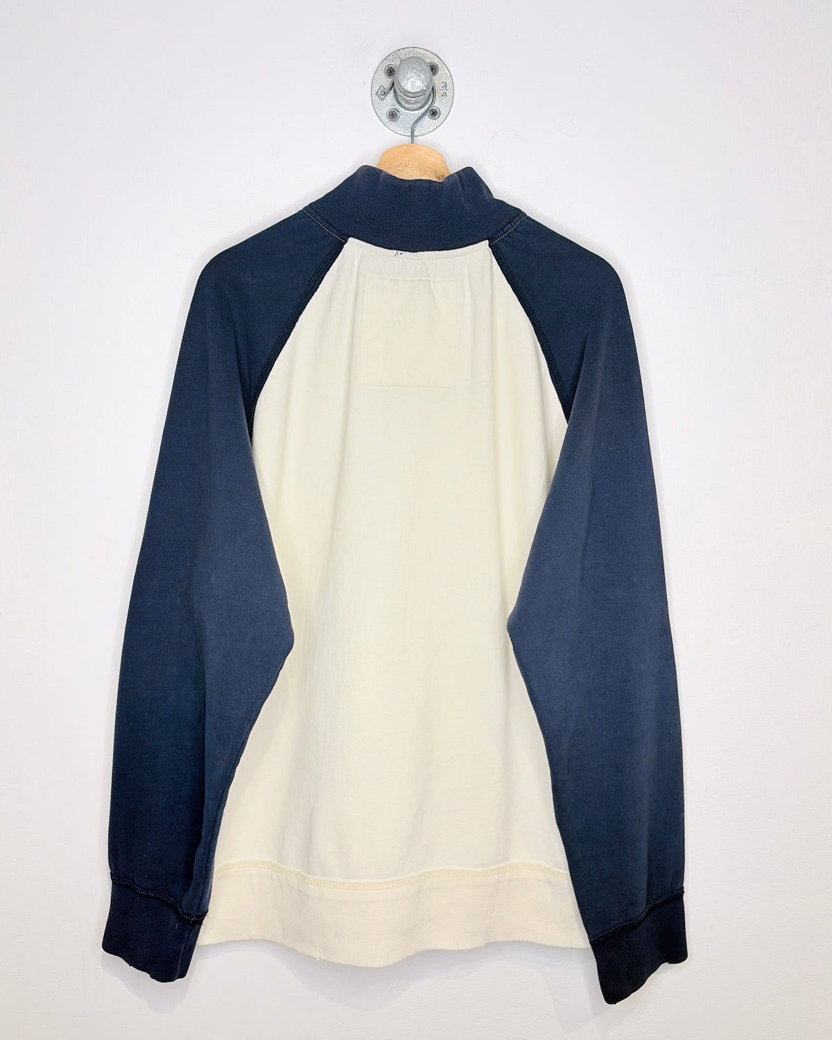 2000s Aero TwoTone White & Navy Full Zip Sweatshirt