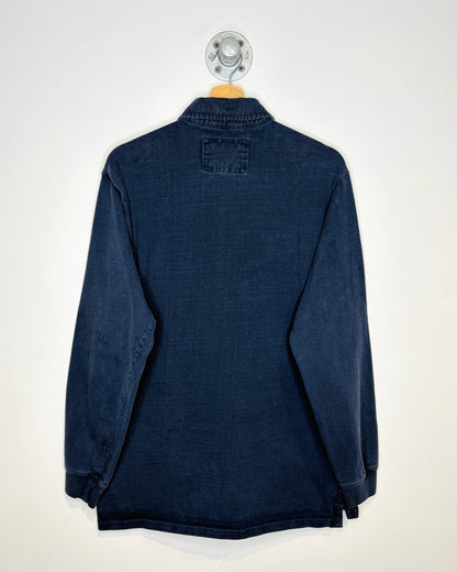 Vintage 2000s LL Bean Navy Long Sleeve Polo Shirt