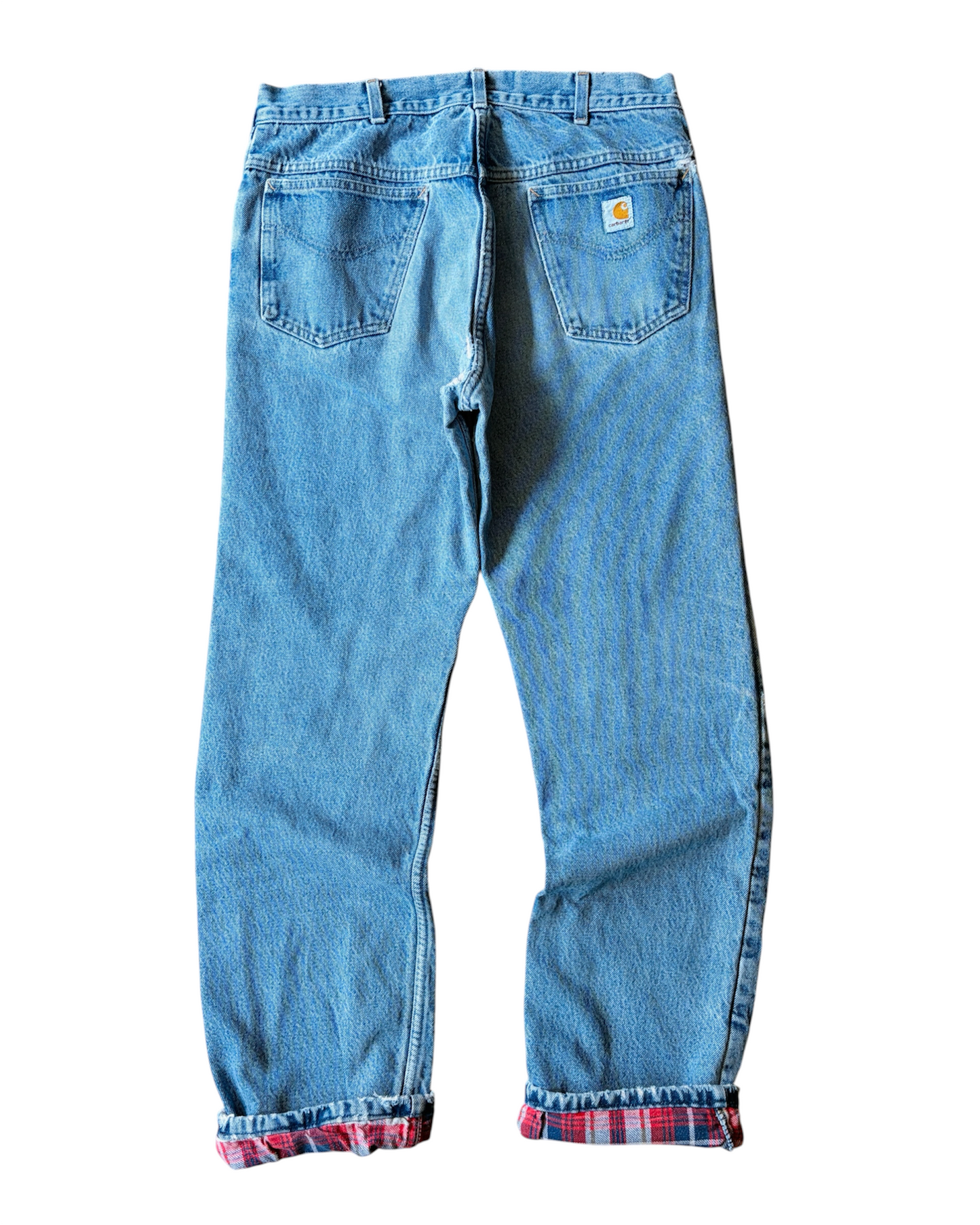 Carhartt Washed Flannel Lined Blue Denim