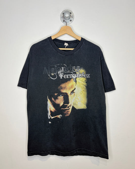 Alejandro Fernandez Confidencias Faded Black Tee Shirt