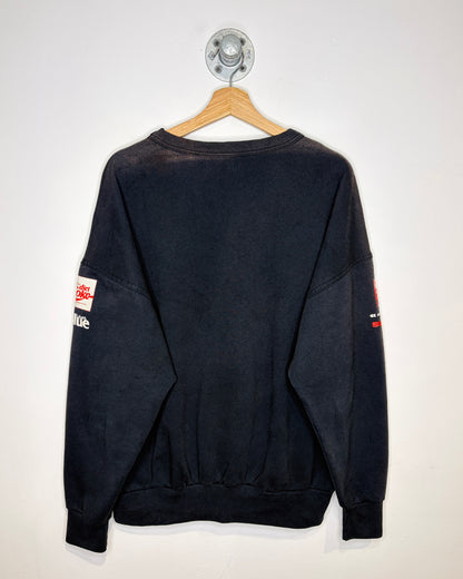 Vintage 1990 Lake Louise Powder 8 Sun Faded Black Crewneck Sweatshirt