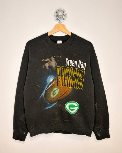 Vintage 1995 Green Bay Packers Black Crewneck Sweatshirt