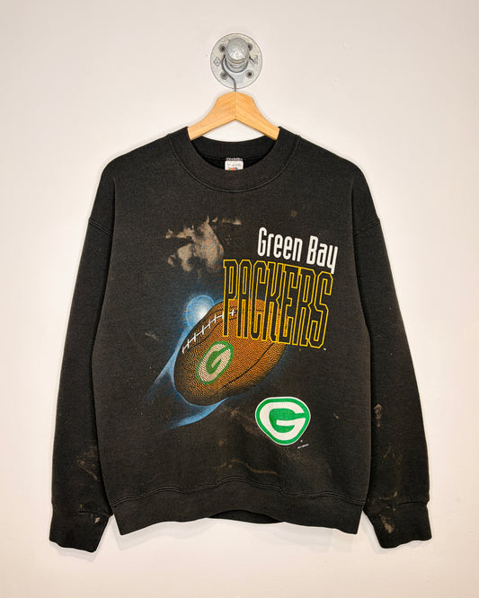 Vintage 1995 Green Bay Packers Black Crewneck Sweatshirt
