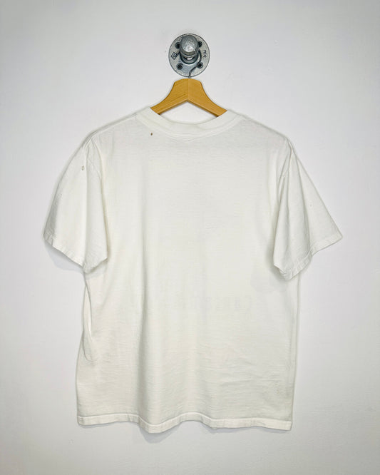 Vintage 90s Captain Morgan White Promo Tee Shirt