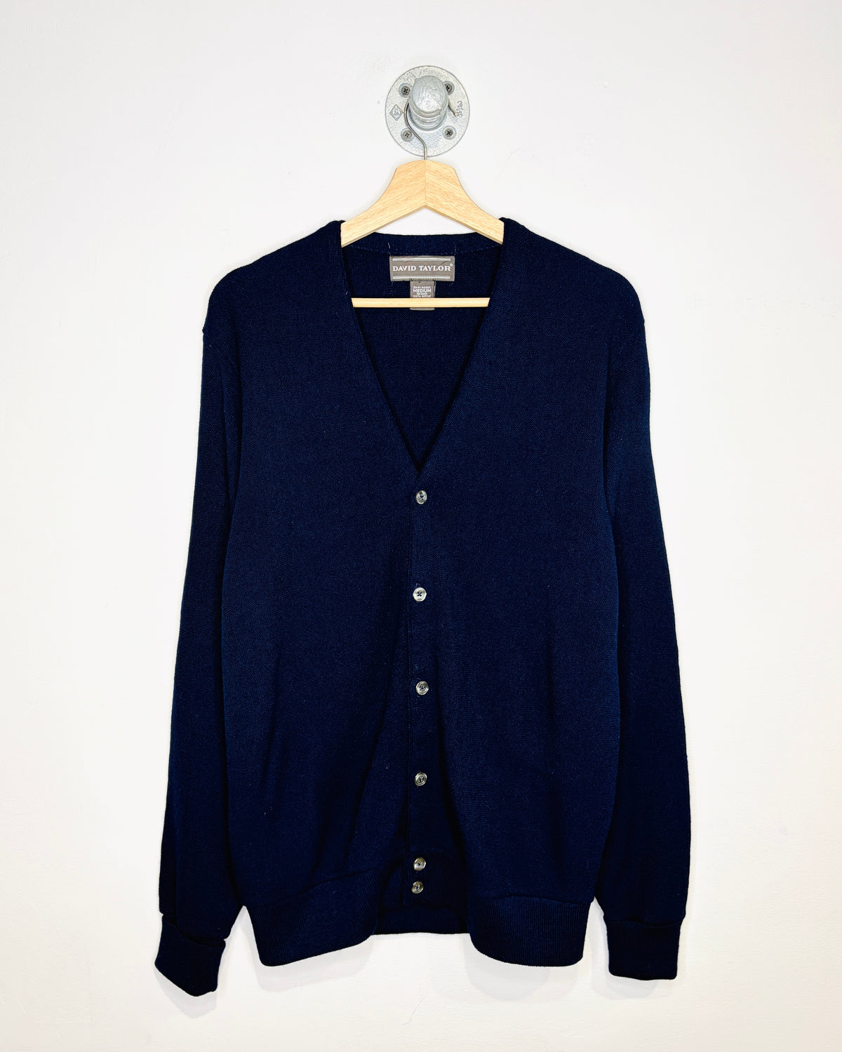 Vintage 90s David Taylor Navy Cardigan