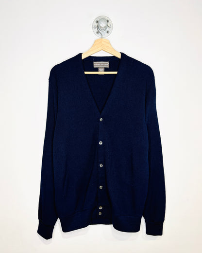 Vintage 90s David Taylor Navy Cardigan