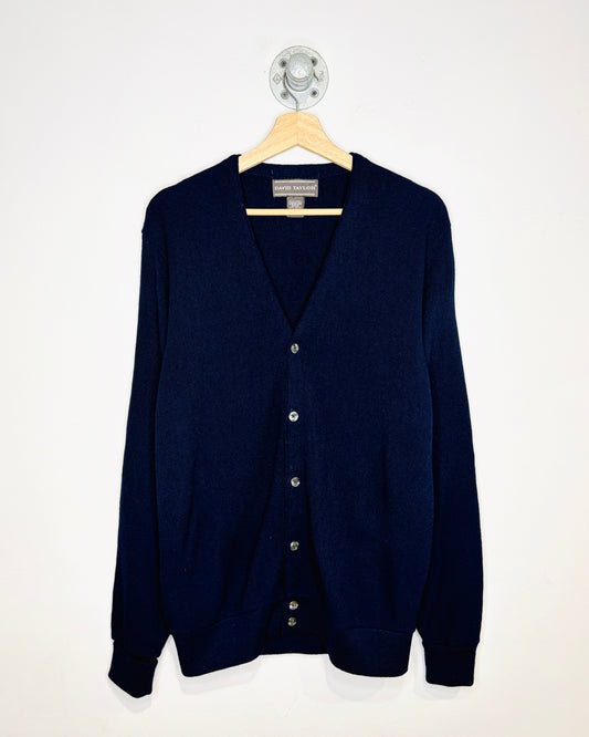 Vintage 90s David Taylor Navy Cardigan