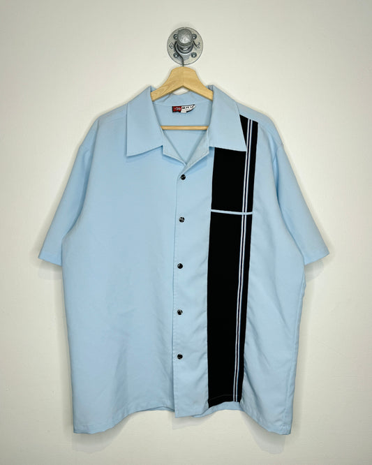 Vintage 90s Iz It U Light Blue Short Sleeve Button Up Shirt
