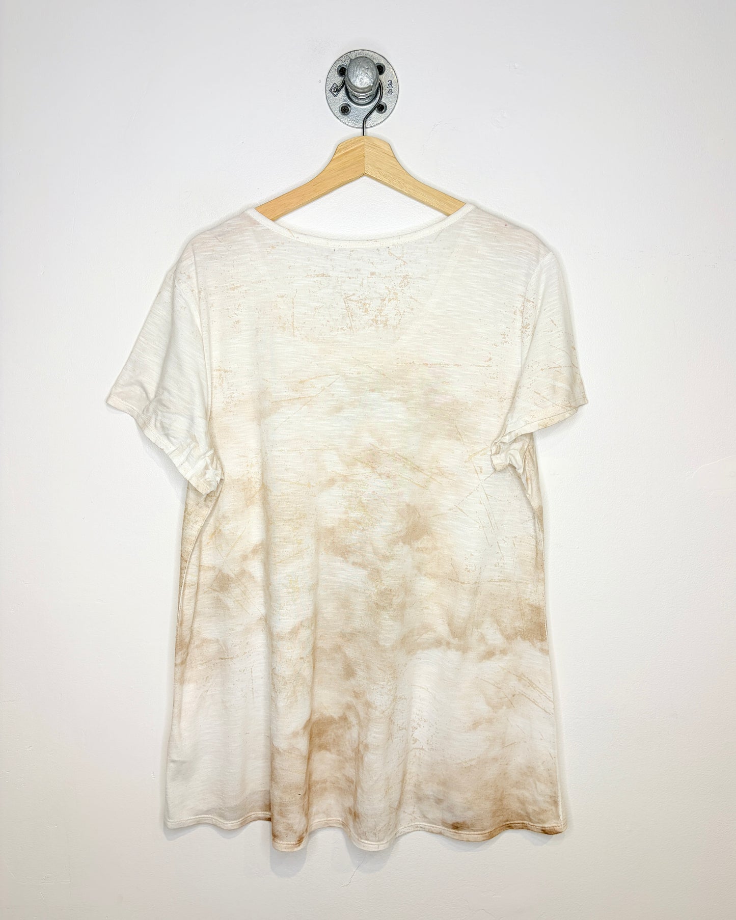 Vintage Women’s Y2K Paris France AOP White V-Neck Shirt
