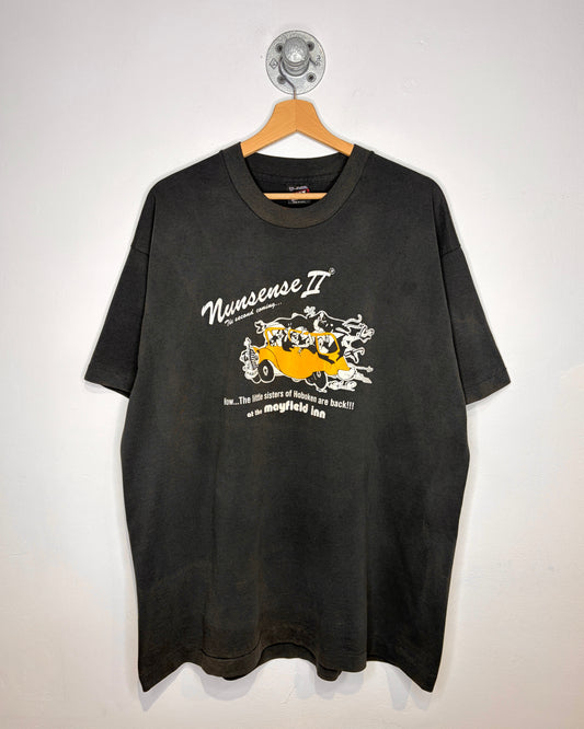 Vintage 90s Mayfield Inn Theatre Restaurant Faded Black Tee Shirt
