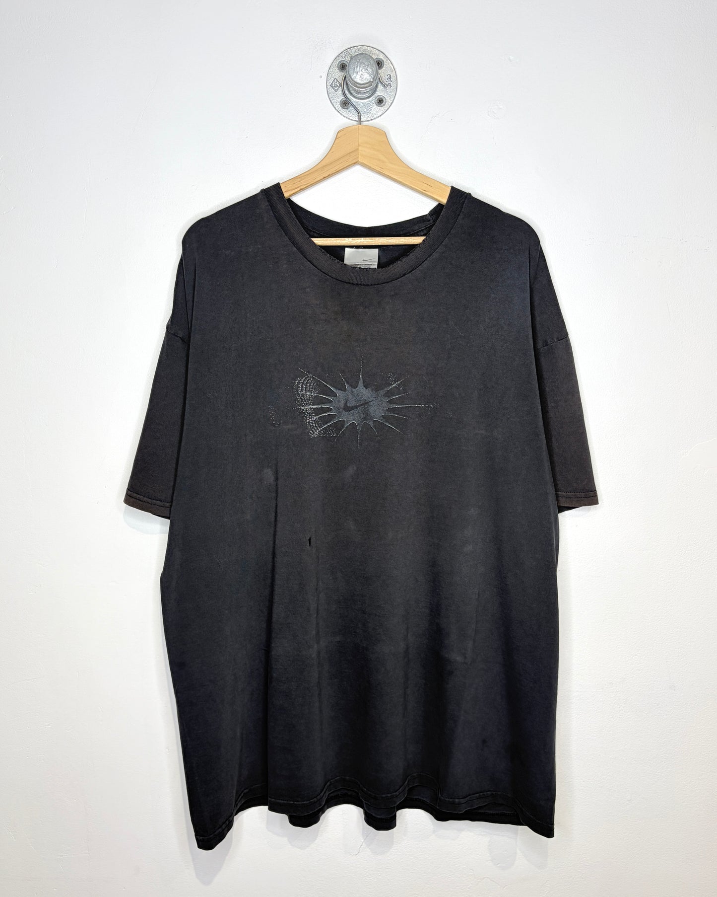 Vintage 90s Nike Made In Canada Black Faded Tee Shirt