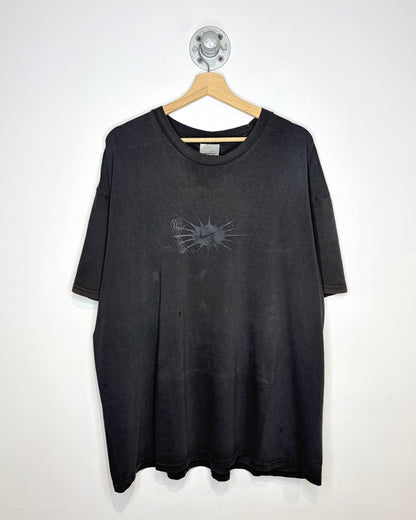 Vintage 90s Nike Made In Canada Black Faded Tee Shirt