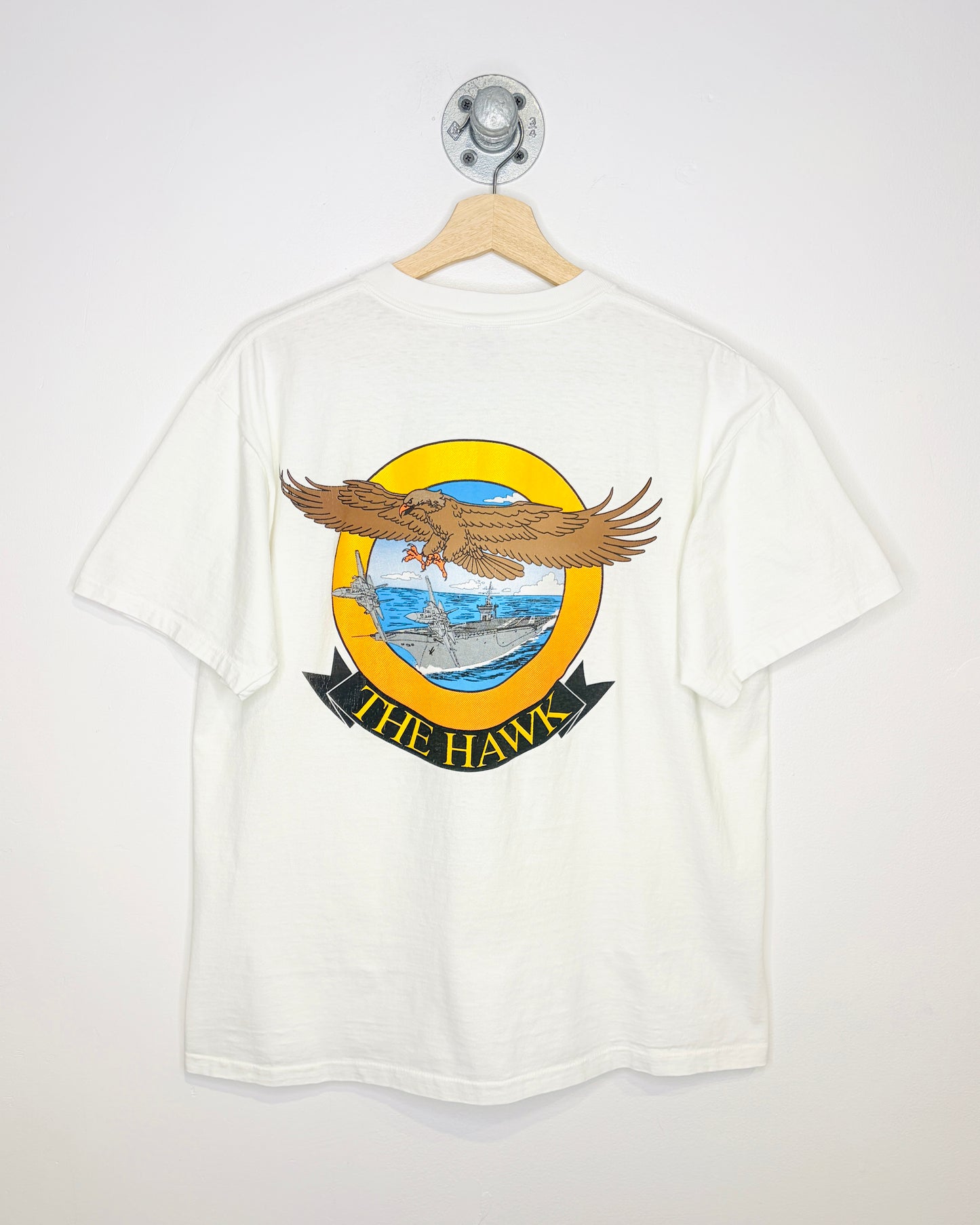 Vintage 90s The Hawk White Tee Shirt
