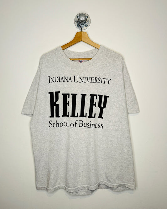Vintage Indiana University Kelly School Of Business Grey Tee Shirt