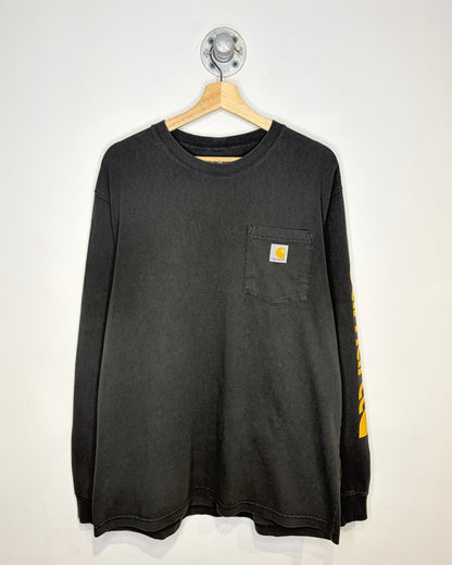 Carhartt Loose Fit Faded Black Longsleeve Pocket Shirt
