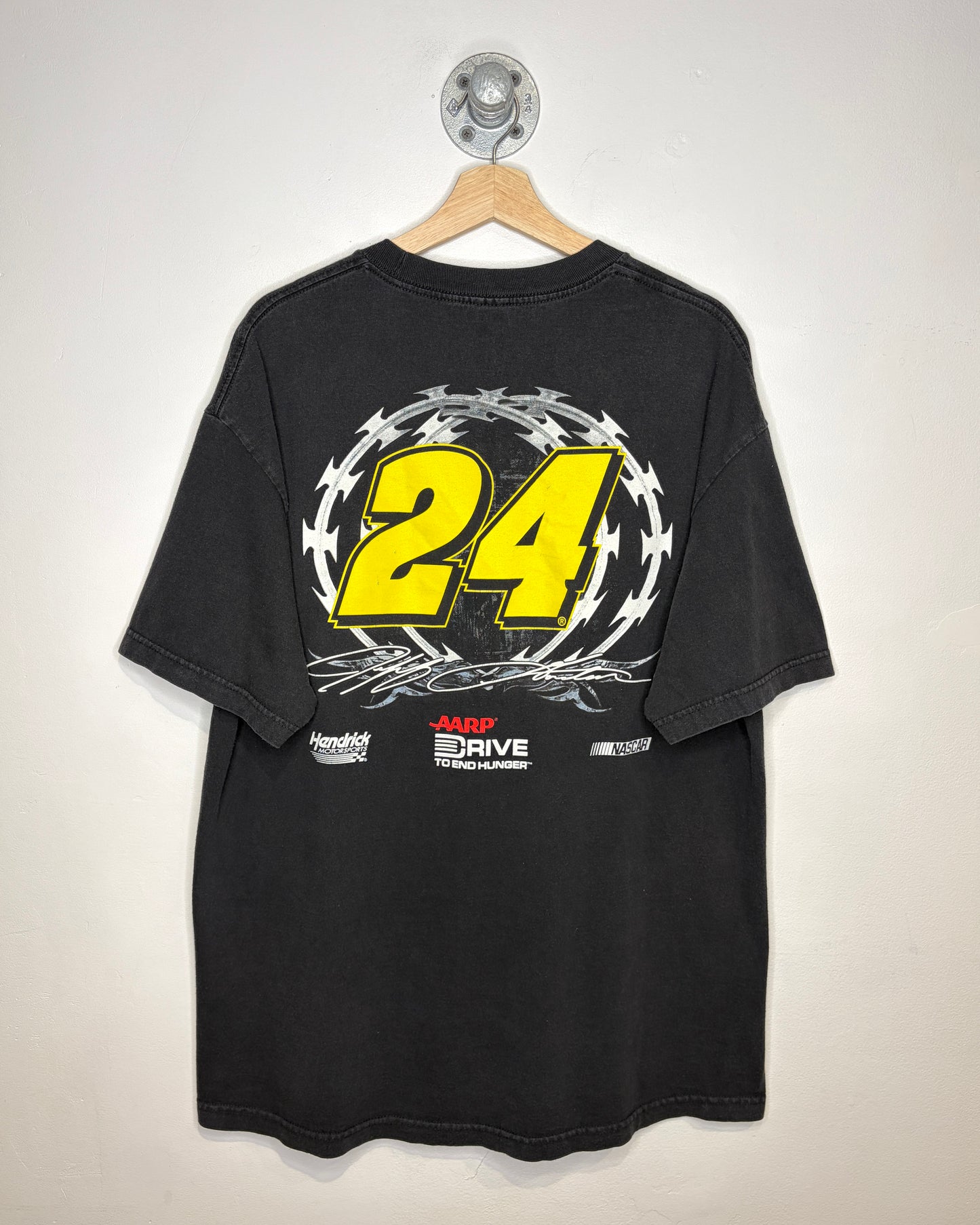 NASCAR Dale Earnhardt 24 Faded Black Racing Tee Shirt