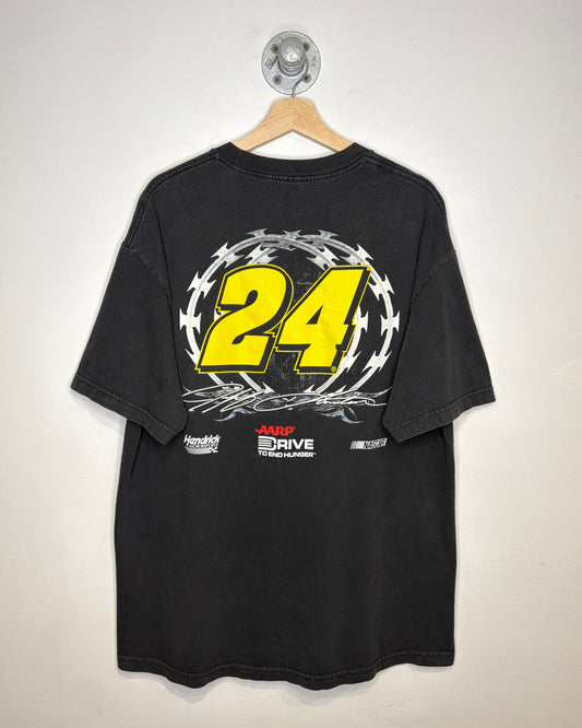 NASCAR Dale Earnhardt 24 Faded Black Racing Tee Shirt