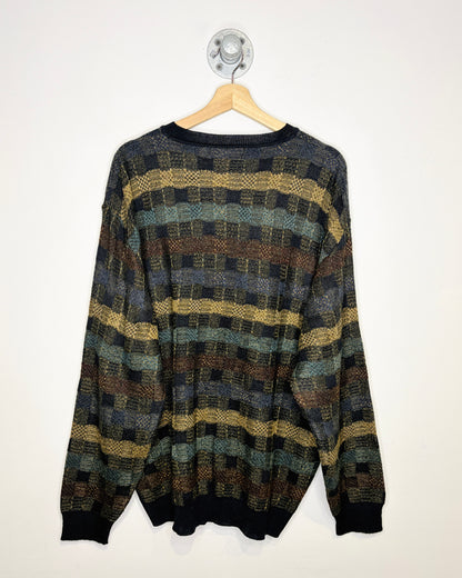 Vintage Northern Isles Earth Tone & Black Sweater
