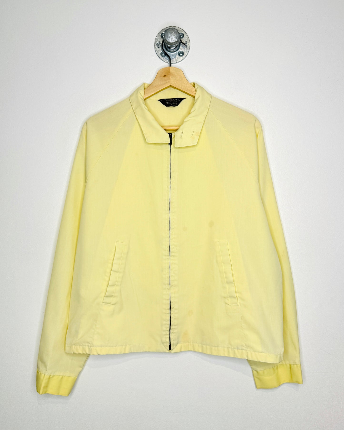 Vintage 70s Towncraft Penn Prest Pale Yellow Harrington Jacket
