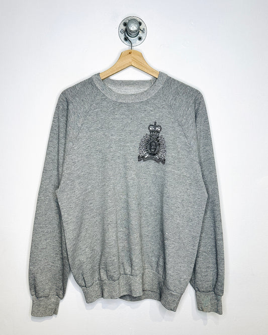 Vintage 80s Royal Canadian Mountain Police Grey Crewneck Sweatshirt
