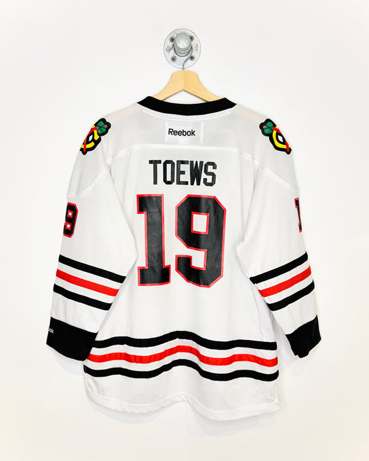 Reebok Chicago Black Hawks Toews White Hockey Jersey