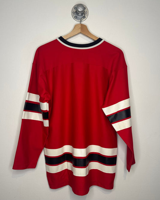 Vintage 80s Blank Red Hockey Jersey