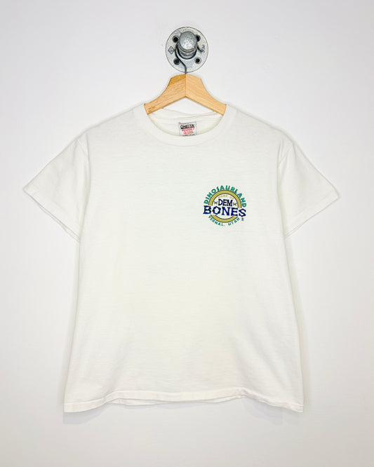 Vintage 1980s Dem Bones Vernal Utah White Tee Shirt