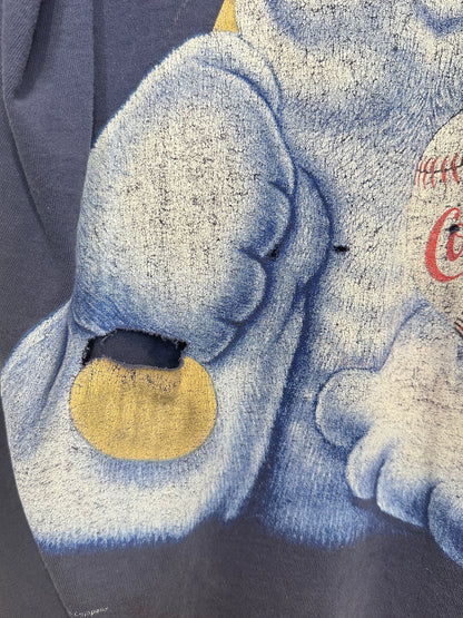 Vintage 1990s Coca-Cola Polar Bear Navy Distressed Tee Shirt