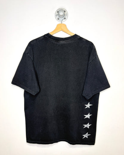 2000s Six Star Muscle Faded Black Tee Shirt