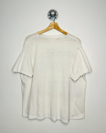 Vintage 90s Minnie & Mickey Mouse Distressed White Tee Shirt