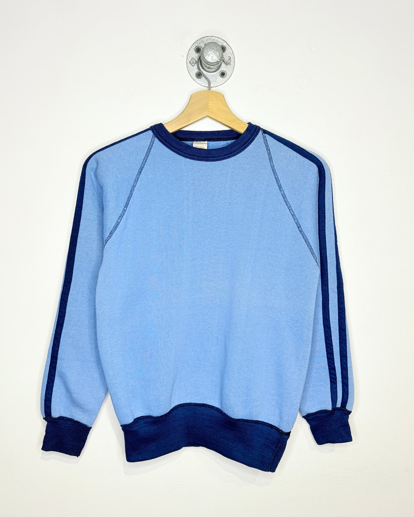 Vintage 70s Gym Master TwoTone Blue Raglan Crewneck Sweatshirt