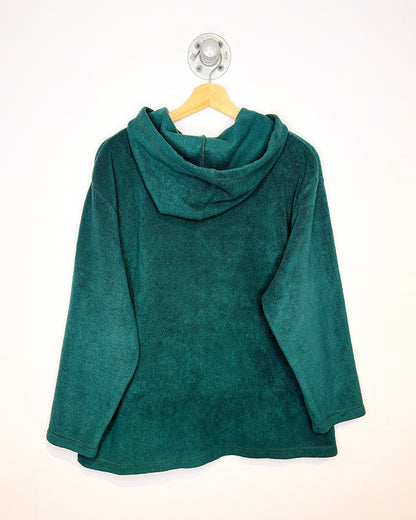 Vintage 90s Winnie The Pooh Green 1/4 Zip Fleece Hoodie