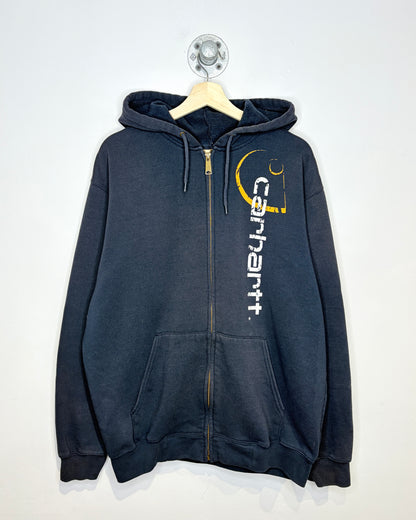 2000s Carhartt Faded Navy Zip Up Hoodie