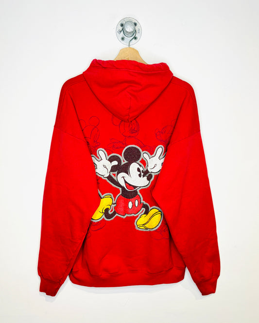 2000s Mickey Mouse Red Zip Up Hoodie